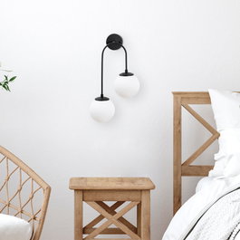 Opviq Jewel - 10575 Lámpara de pared blanca y negra